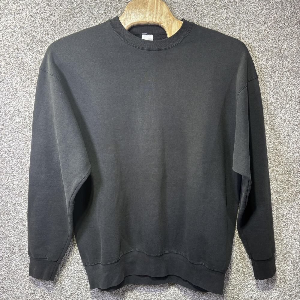 BVD Sweatshirt Mens‎ 2XL Black Fleece Crewneck Pullover Vintage Blank Basic